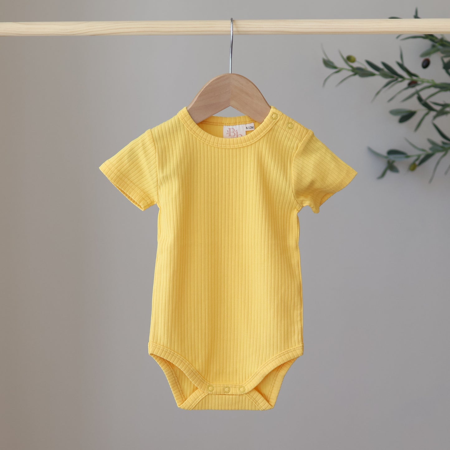 Sunshine Short Sleeve Ribbed Bodysuit