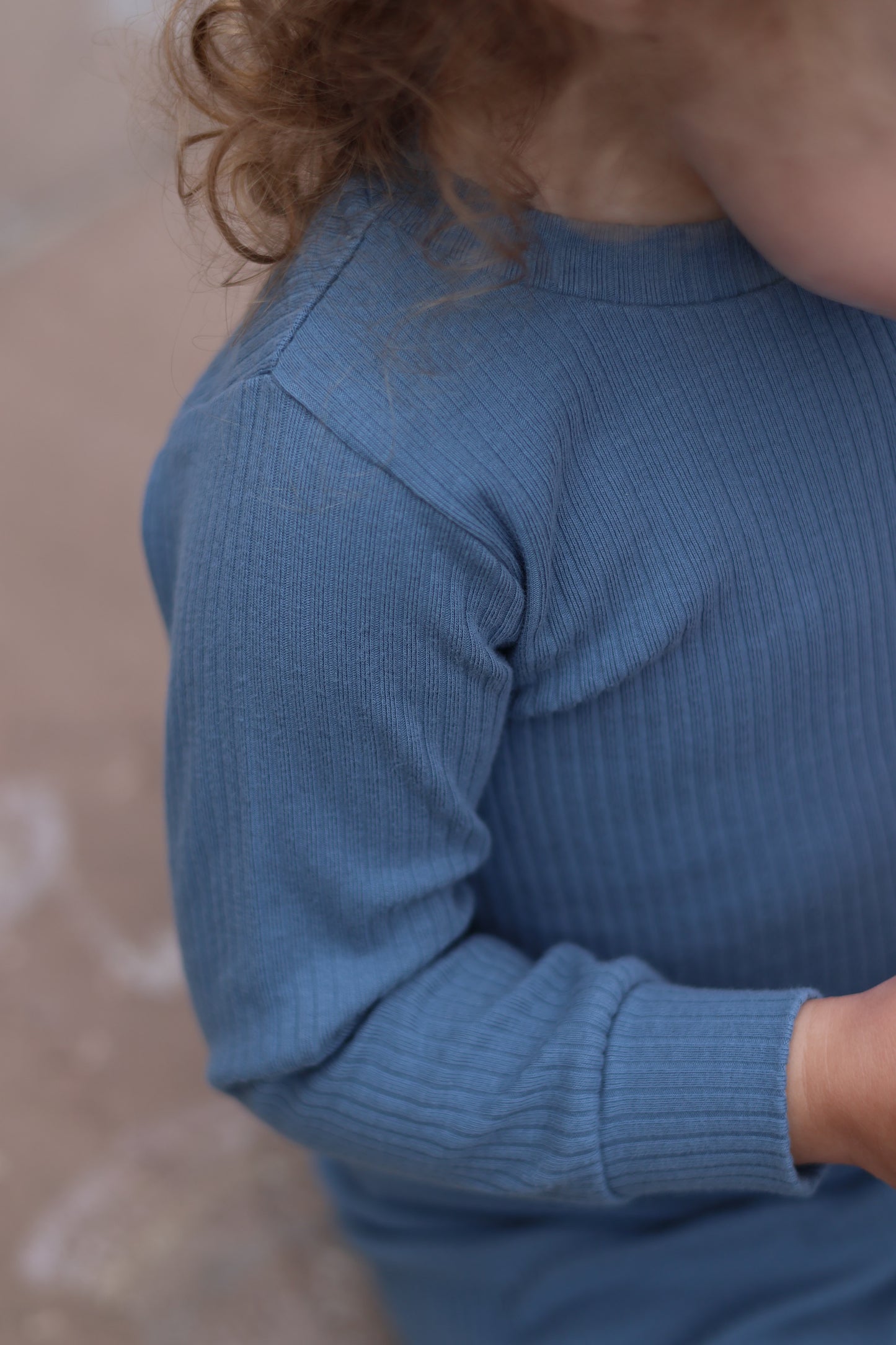 Dusky Blue Frill Top