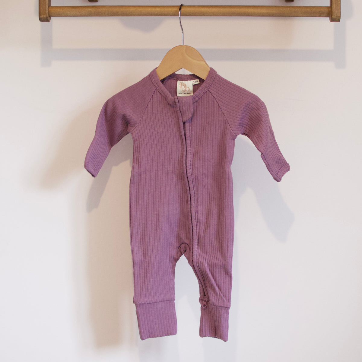 Orchid Ribbed Sleepsuit