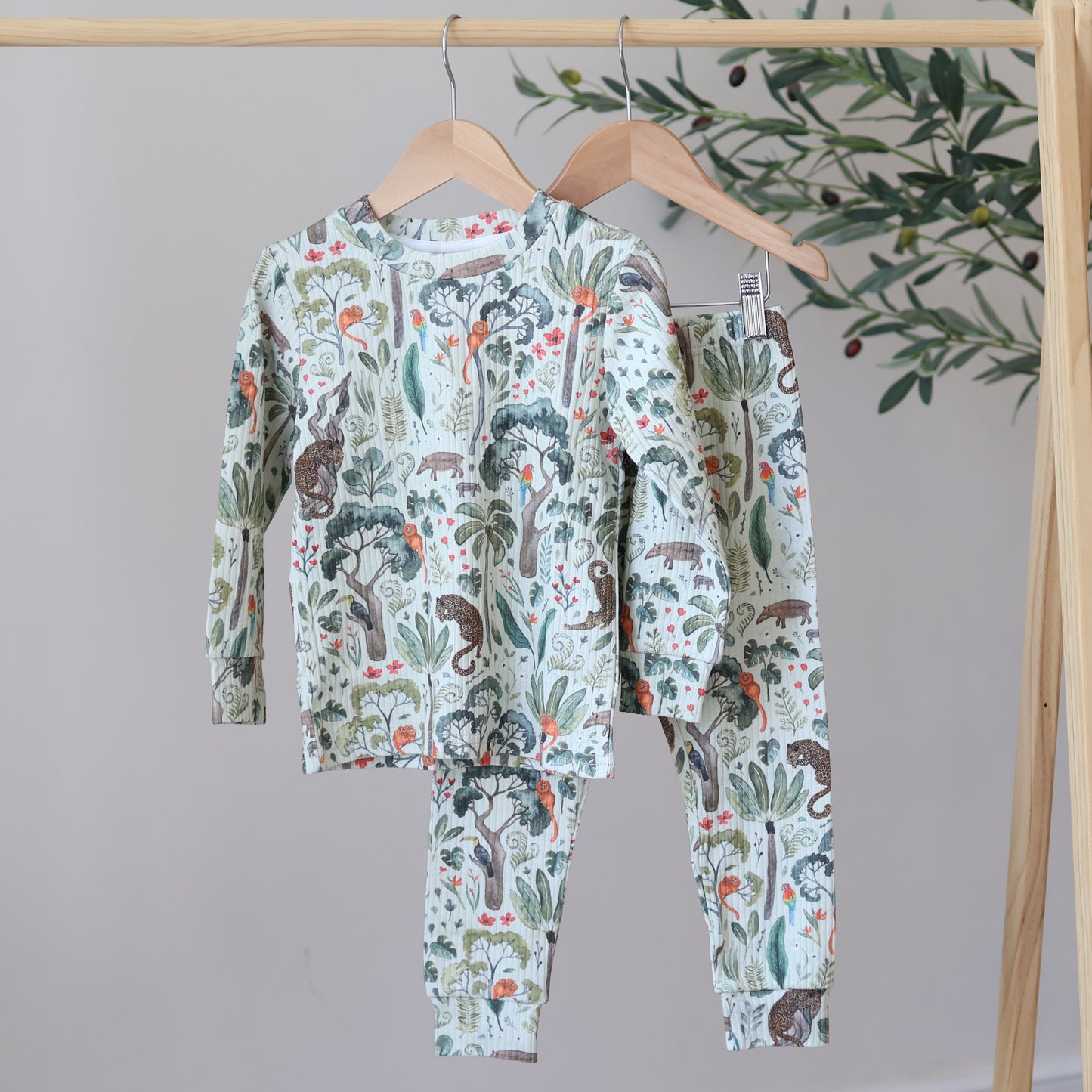 Rainforest Ribbed Pyjama Set