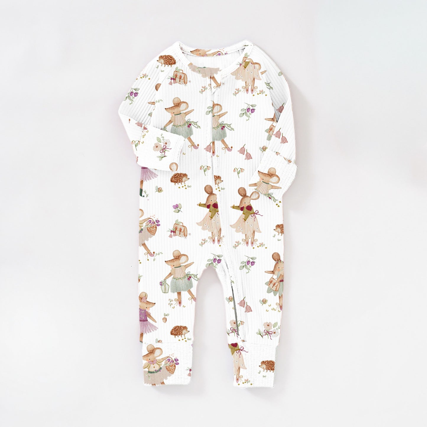 PREORDER Ballet Mouse Ribbed Sleepsuit