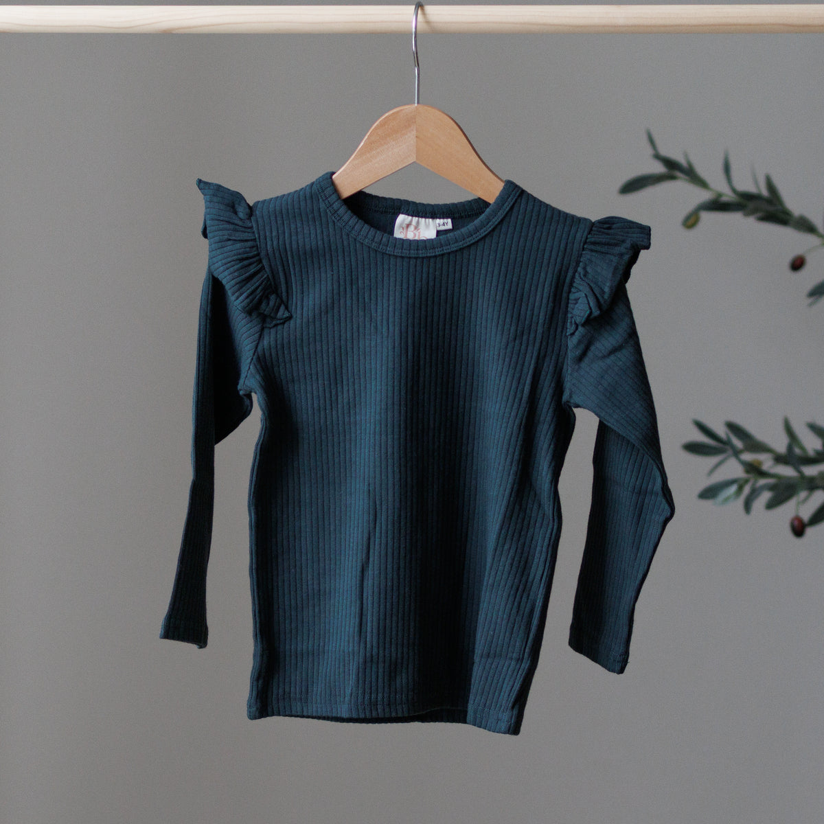 Pine Long Sleeve Frill Top