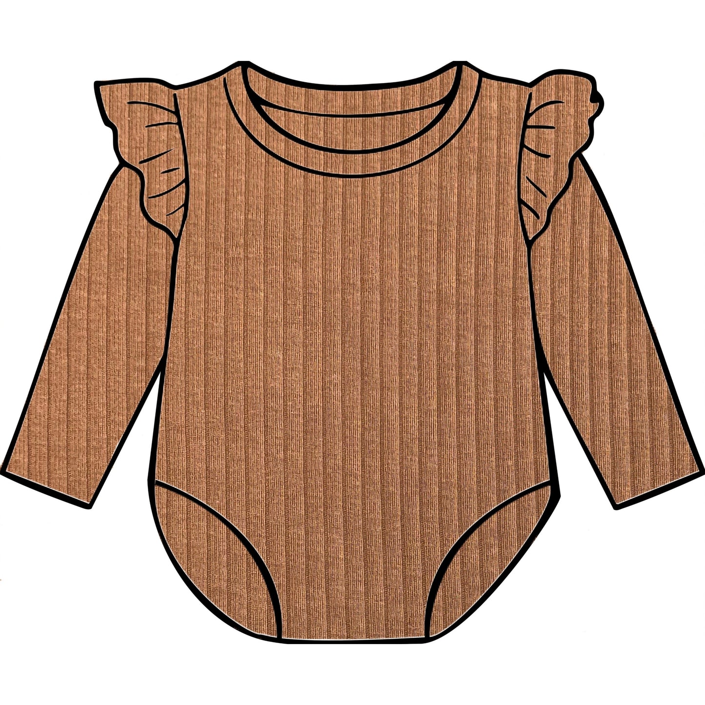 Rust Frill Bodysuit