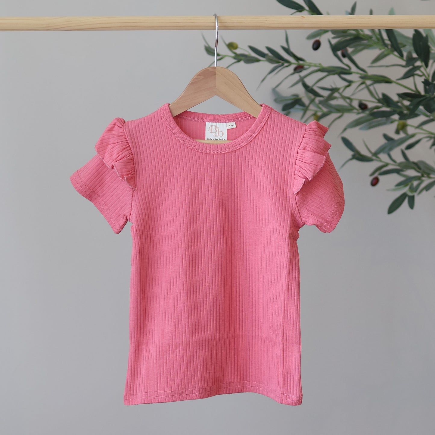 Flamingo Short Sleeve Frill Top
