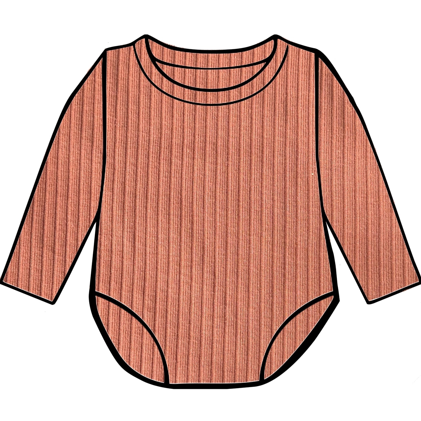 Clay Ribbed Bodysuit