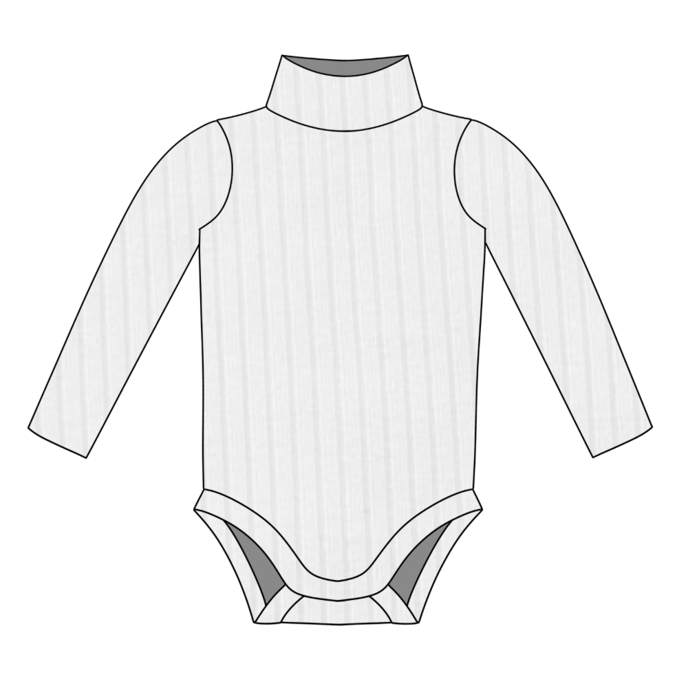 Ecru Roll Neck Bodysuit