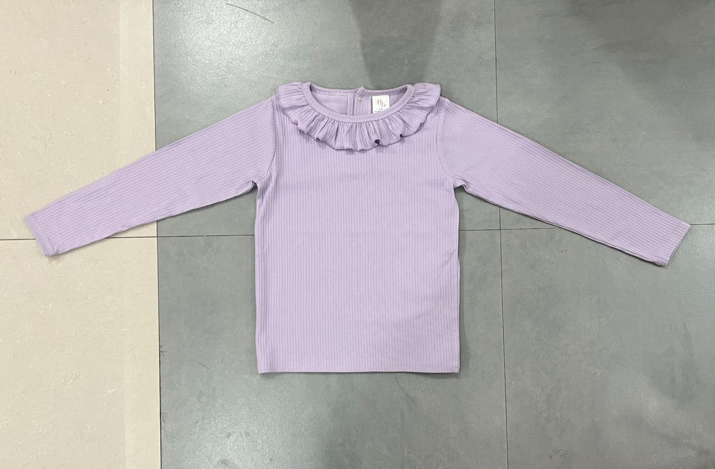 Lilac Ruffle Collar Top