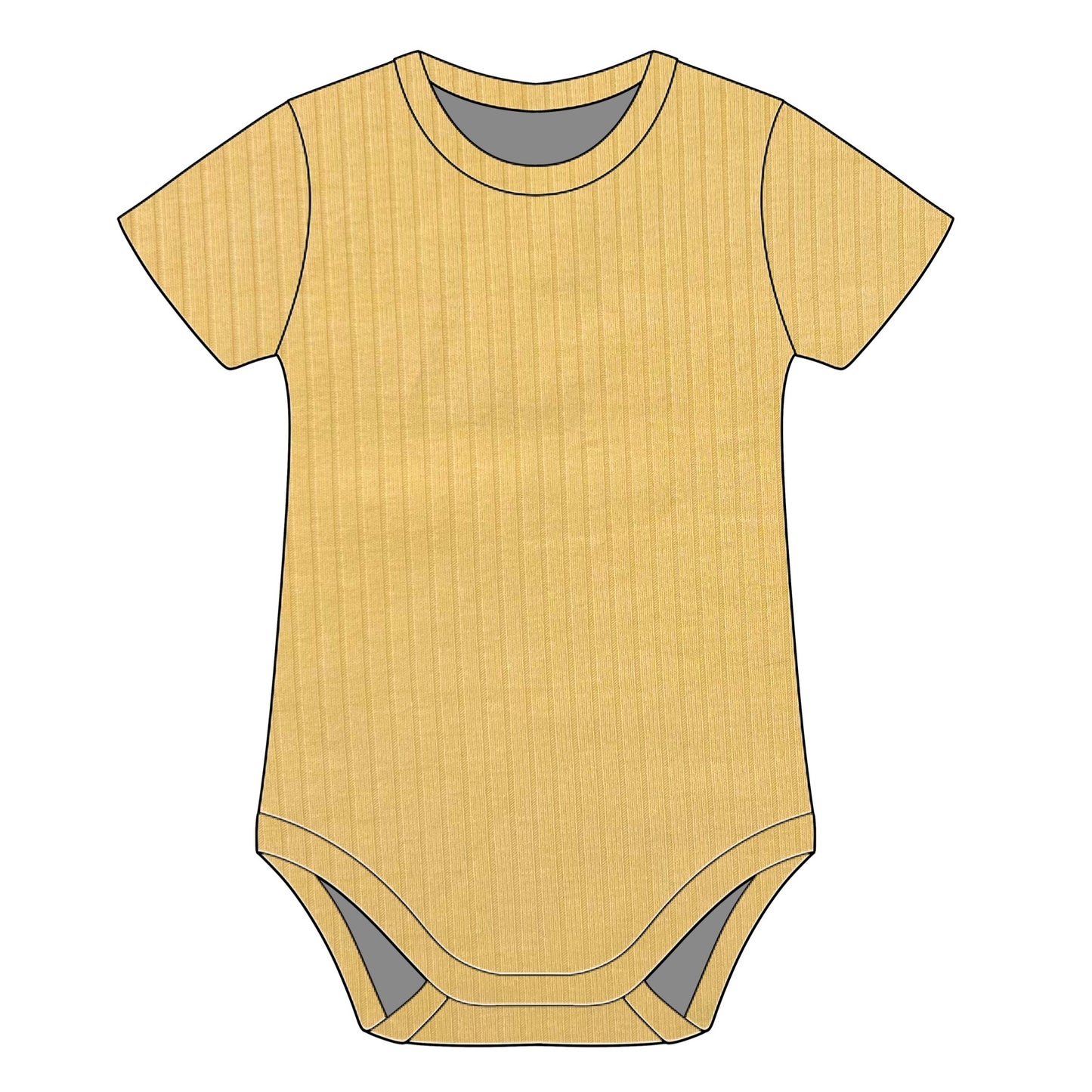 Sunshine Short Sleeve Ribbed Bodysuit