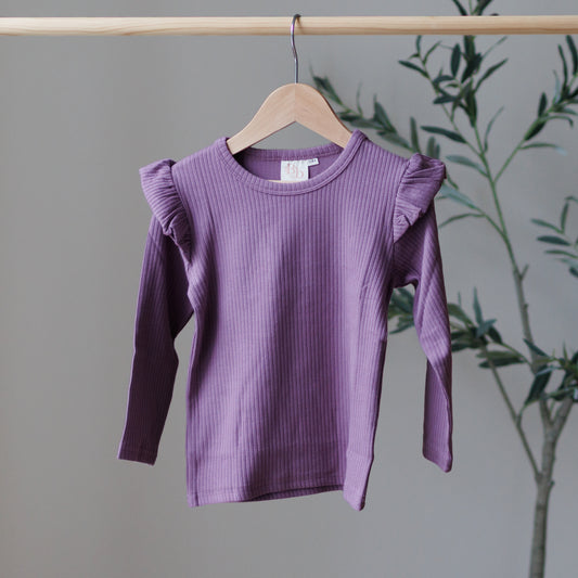 Orchid Long Sleeve Frill Top