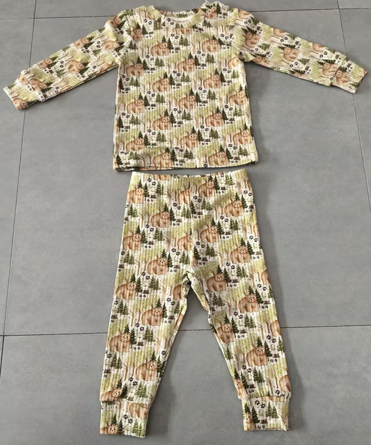 Baby Bear Ribbed Pyjama Set