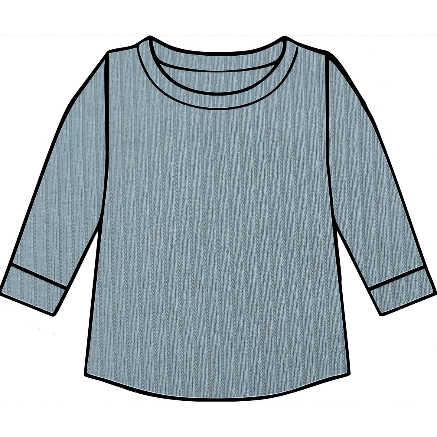 Mint Ribbed Top
