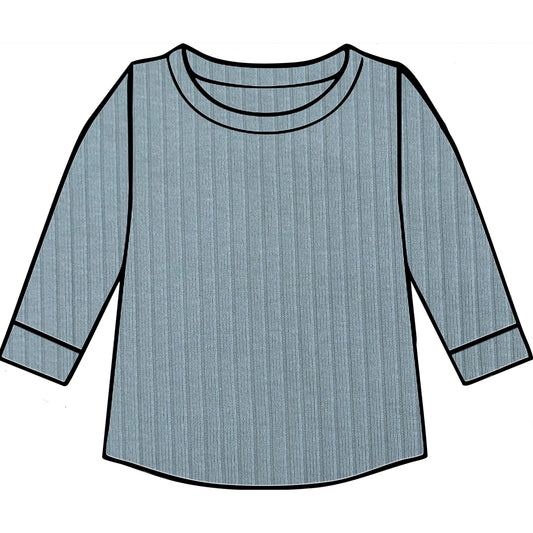 Mint Ribbed Top