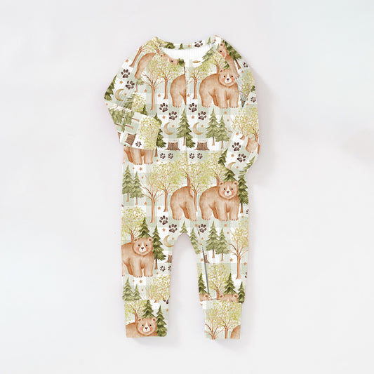 PREORDER Baby Bear Ribbed Sleepsuit