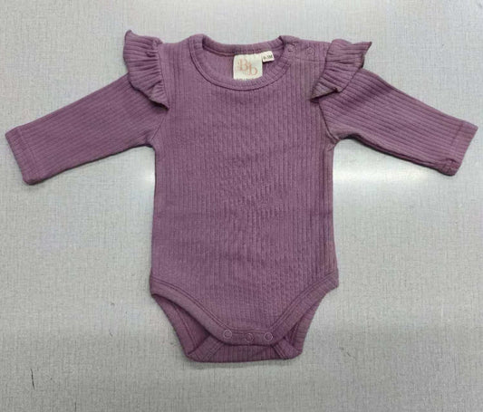 Orchid Long Sleeve Frill Bodysuit