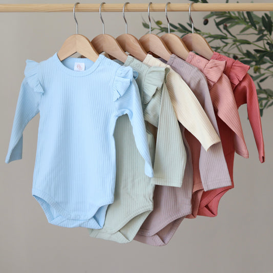 Spring Long Sleeve Frill Bodysuit Bundle