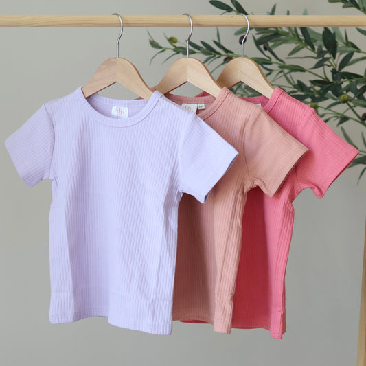 Pink and Purple Short Sleeve Top Bundle
