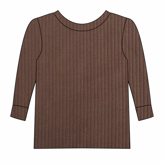 PREORDER Woodland Brown Long Sleeve Top