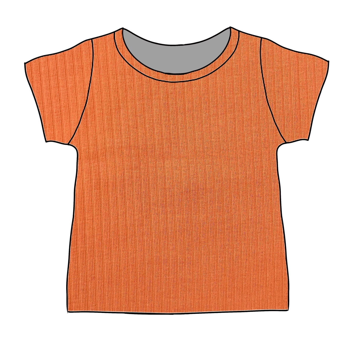Tangerine Short Sleeve Top