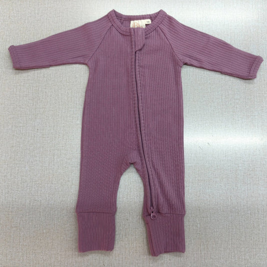 Orchid Ribbed Sleepsuit