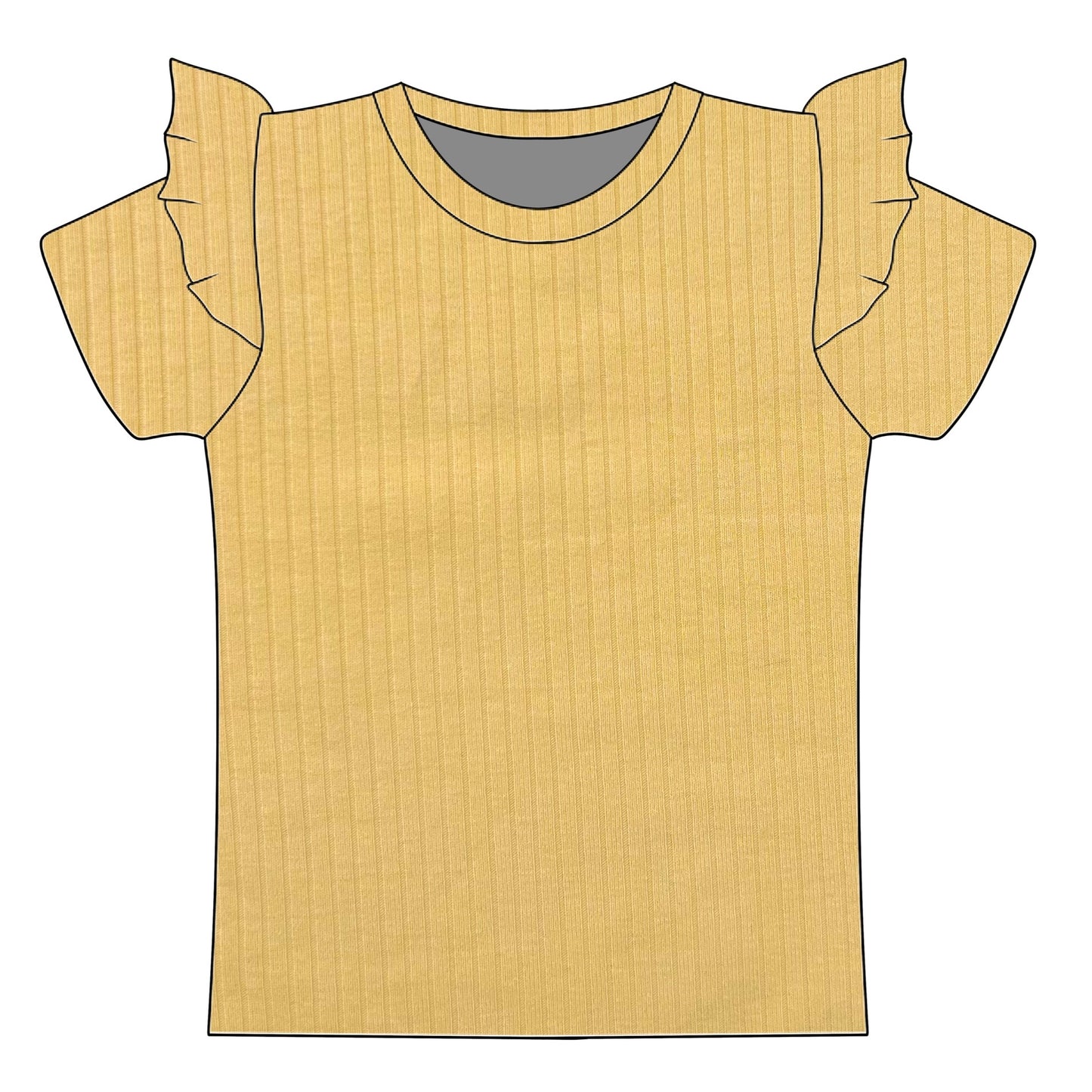 Sunshine Short Sleeve Frill Top