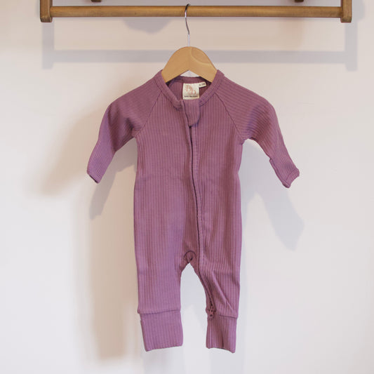 Orchid Ribbed Sleepsuit