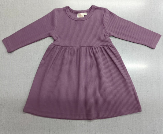 Orchid Long Sleeve Ribbed Dress
