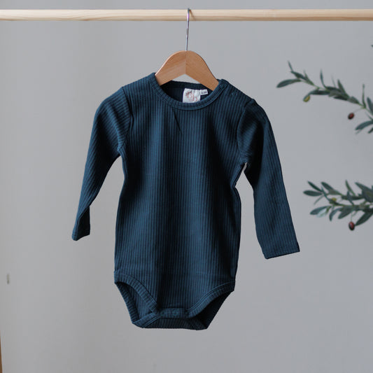Pine Long Sleeve Ribbed Bodysuit
