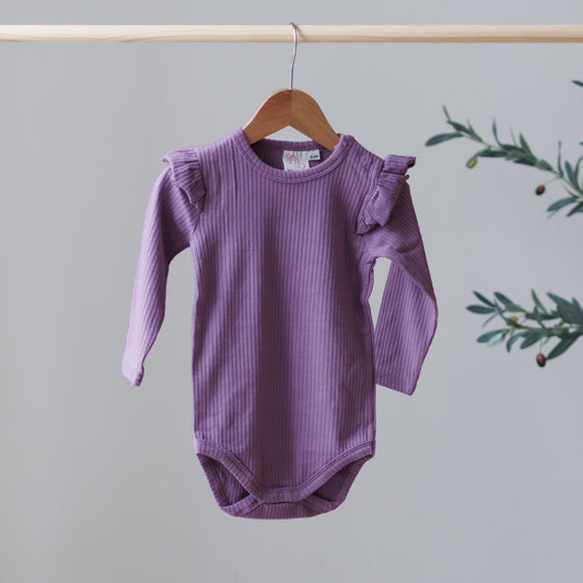 Orchid Long Sleeve Frill Bodysuit