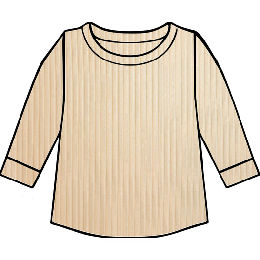 PREORDER Buttercream Ribbed Top