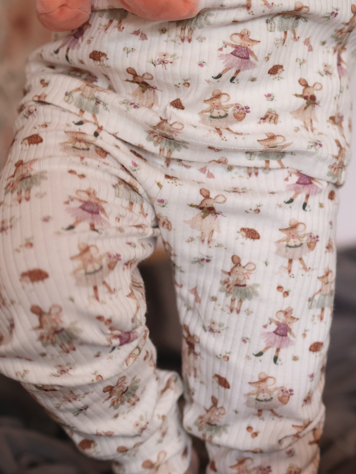 Ballet Mouse Ribbed Pyjama Set