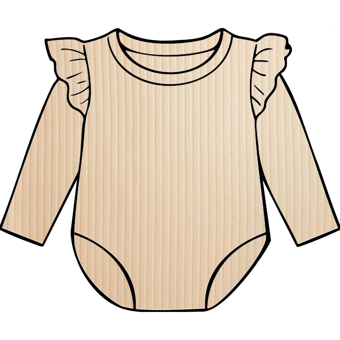 PREORDER Buttercream Frill Bodysuit