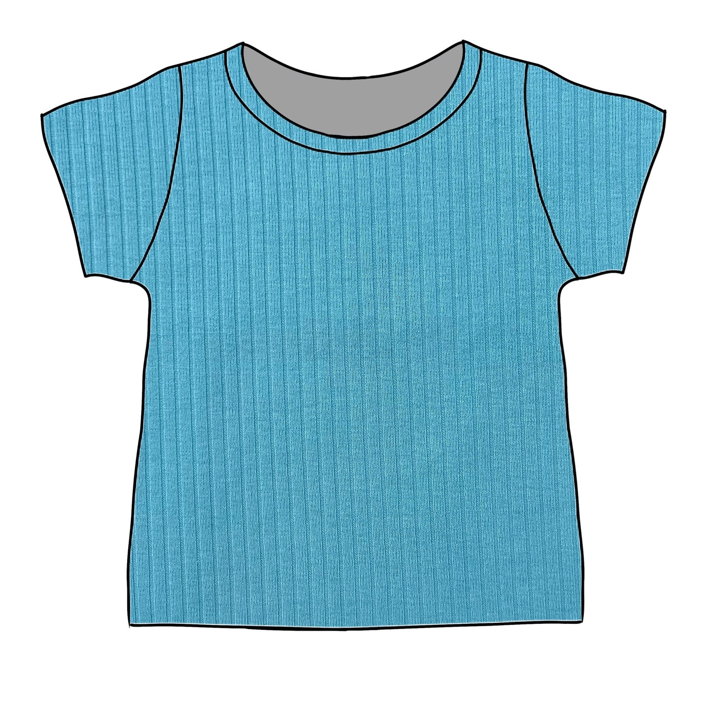 Cyan Short Sleeve Top