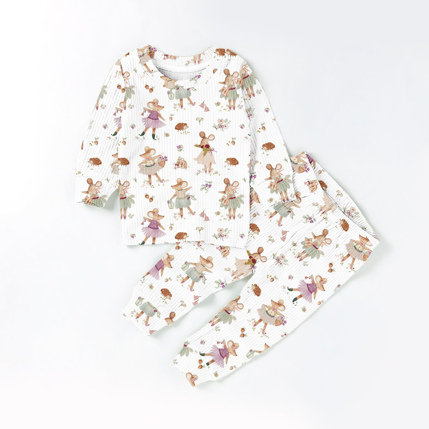 PREORDER Ballet Mouse Ribbed Pyjama Set