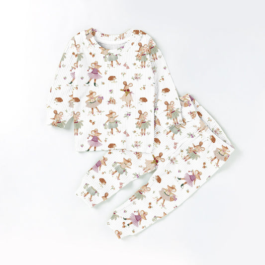 PREORDER Ballet Mouse Ribbed Pyjama Set