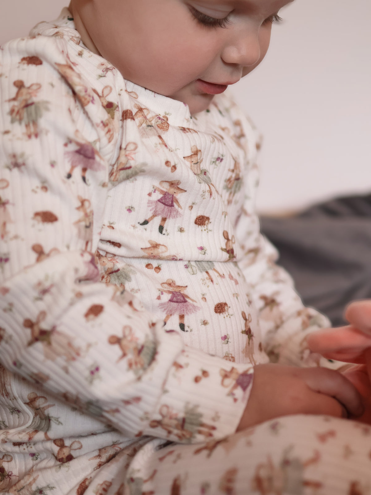 Ballet Mouse Ribbed Pyjama Set