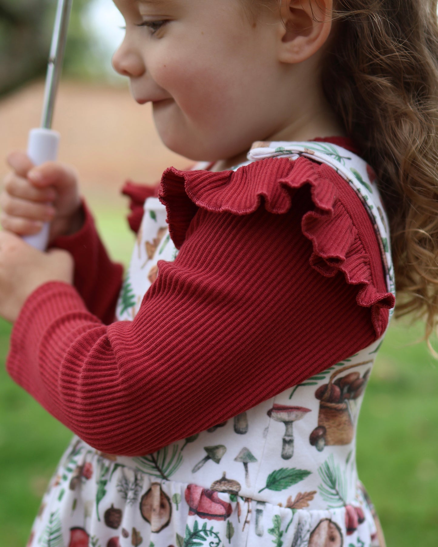Cranberry Ribbed Bodysuit