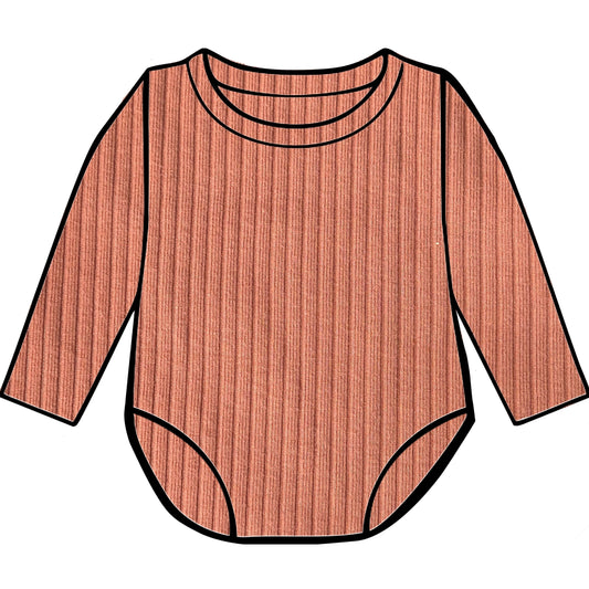 Clay Ribbed Bodysuit