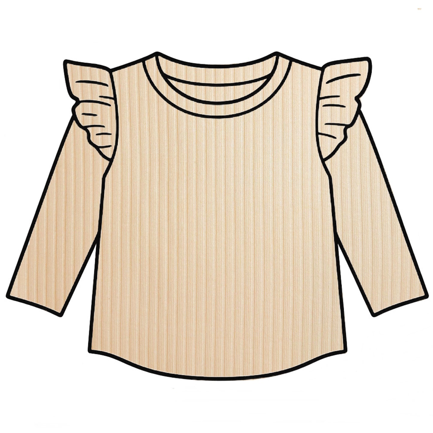 PREORDER Buttercream Frill Top