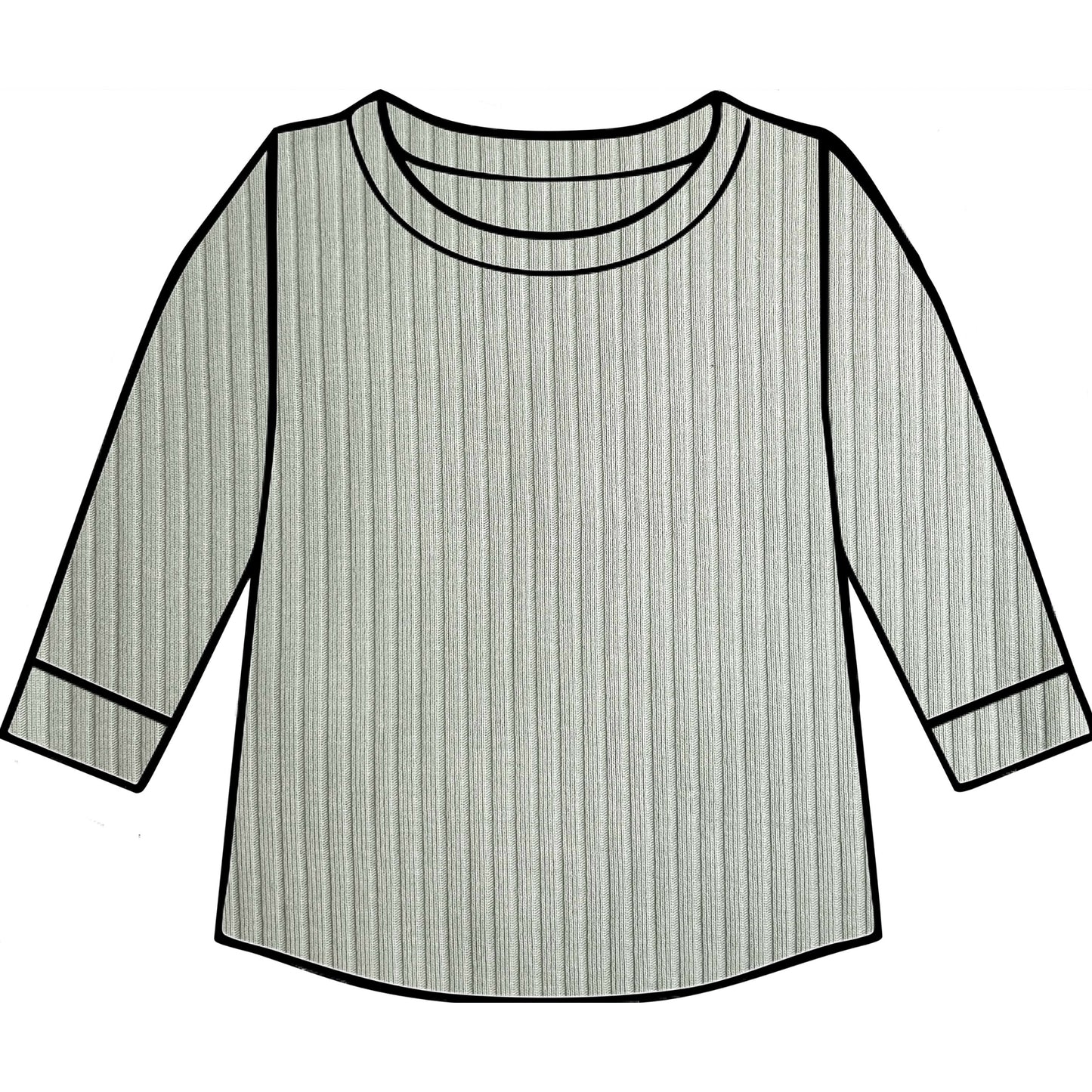 PREORDER Pistachio Ribbed Top