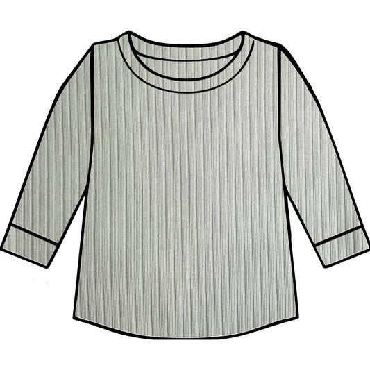 PREORDER Pistachio Ribbed Top