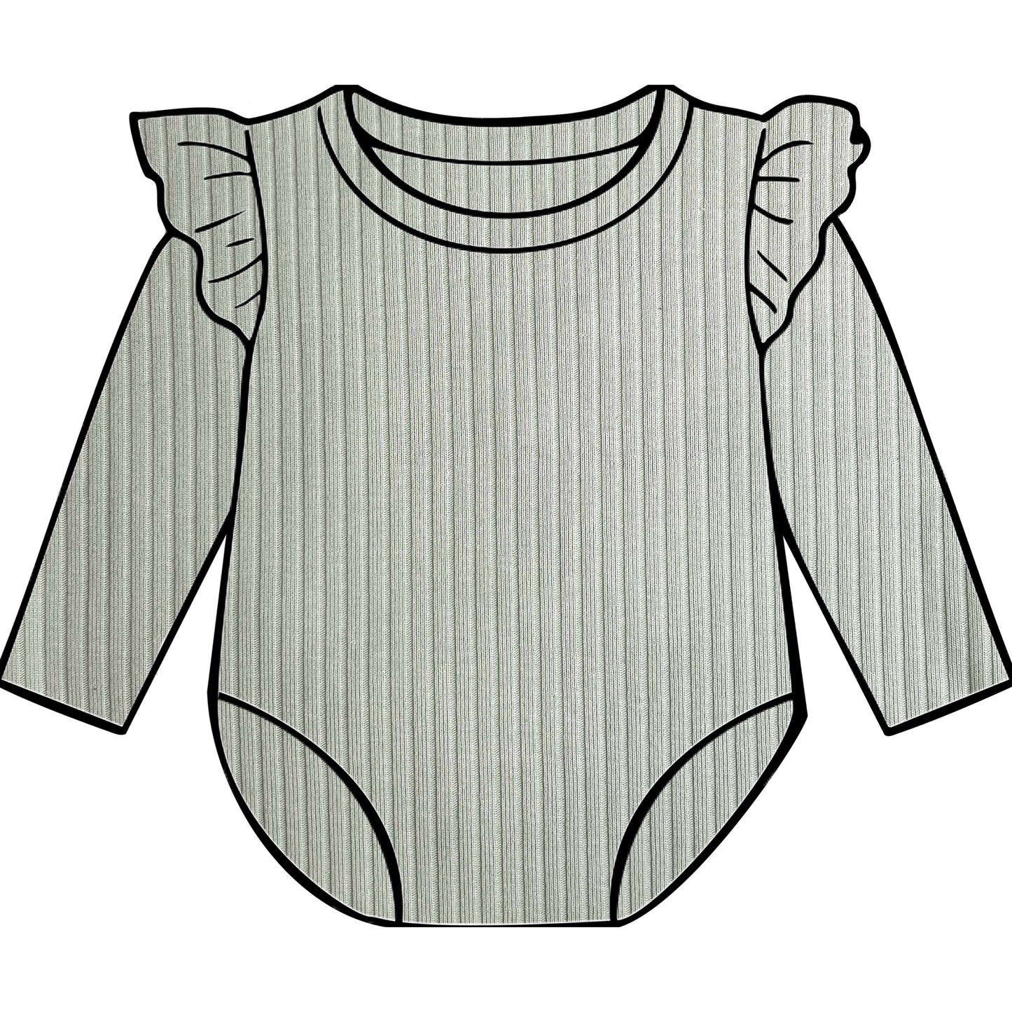 PREORDER Pistachio Frill Bodysuit