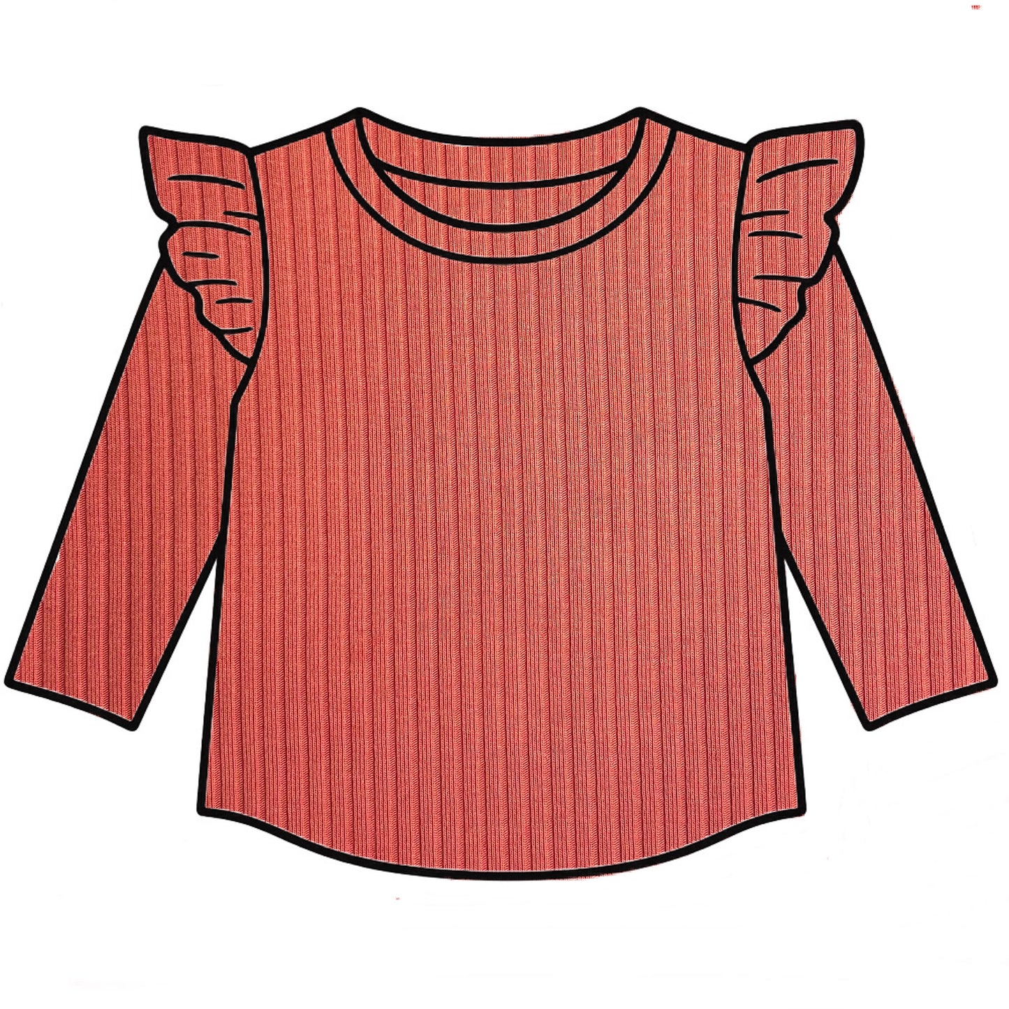 PREORDER Coral Frill Top