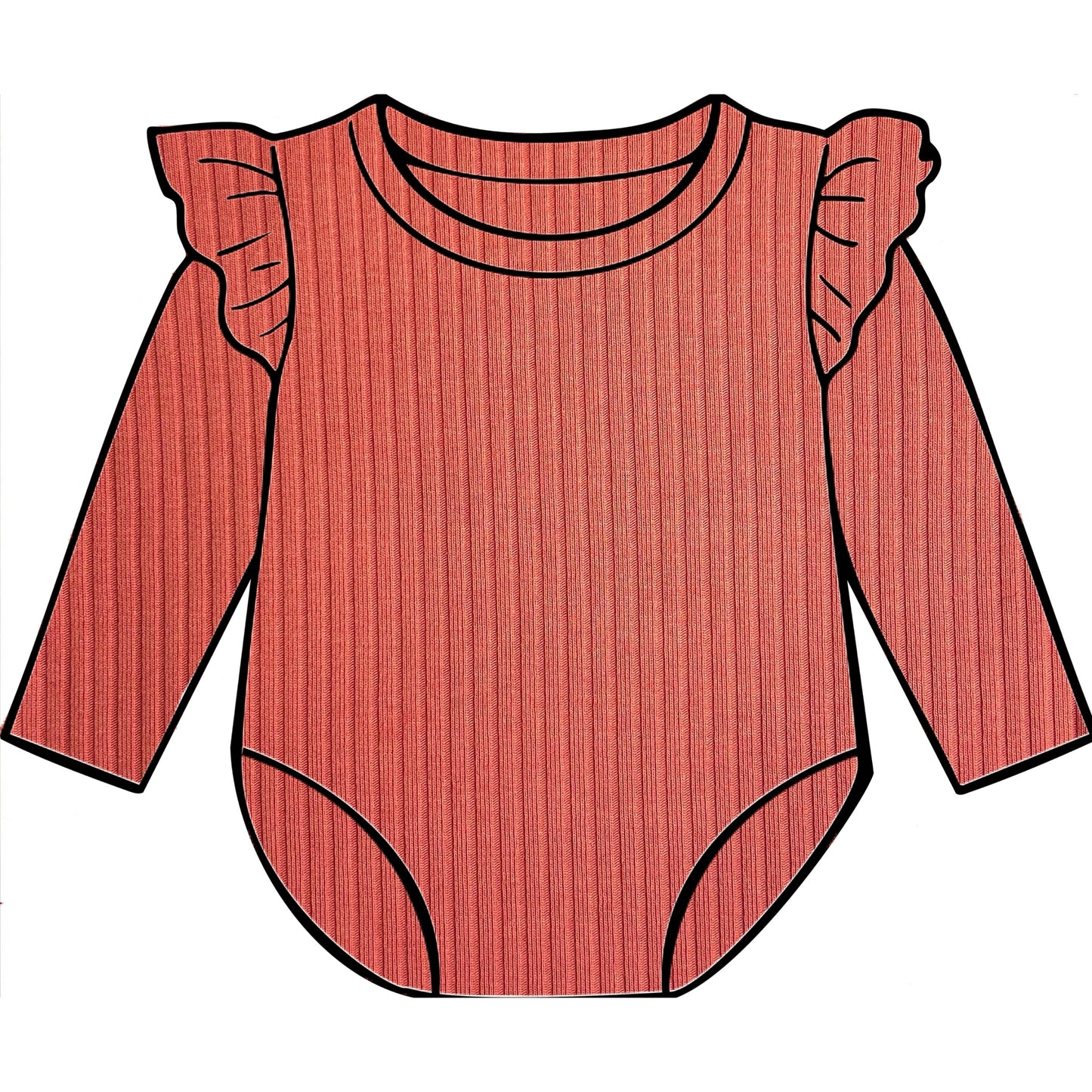 PREORDER Coral Frill Bodysuit