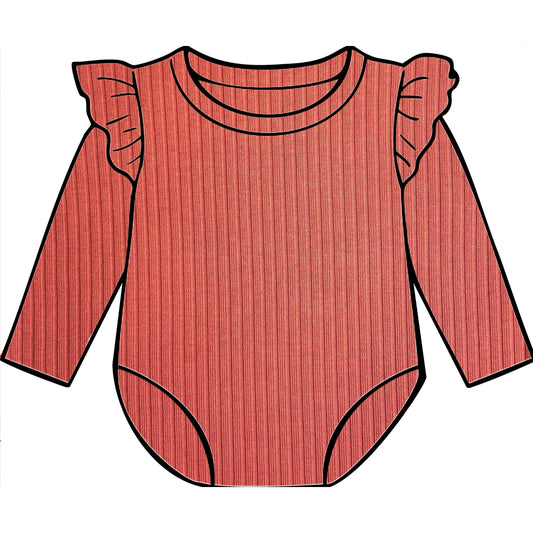 PREORDER Coral Frill Bodysuit