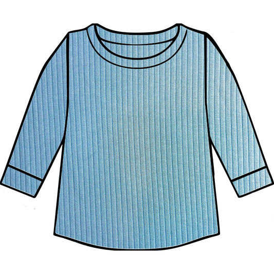 PREORDER Lagoon Ribbed Top