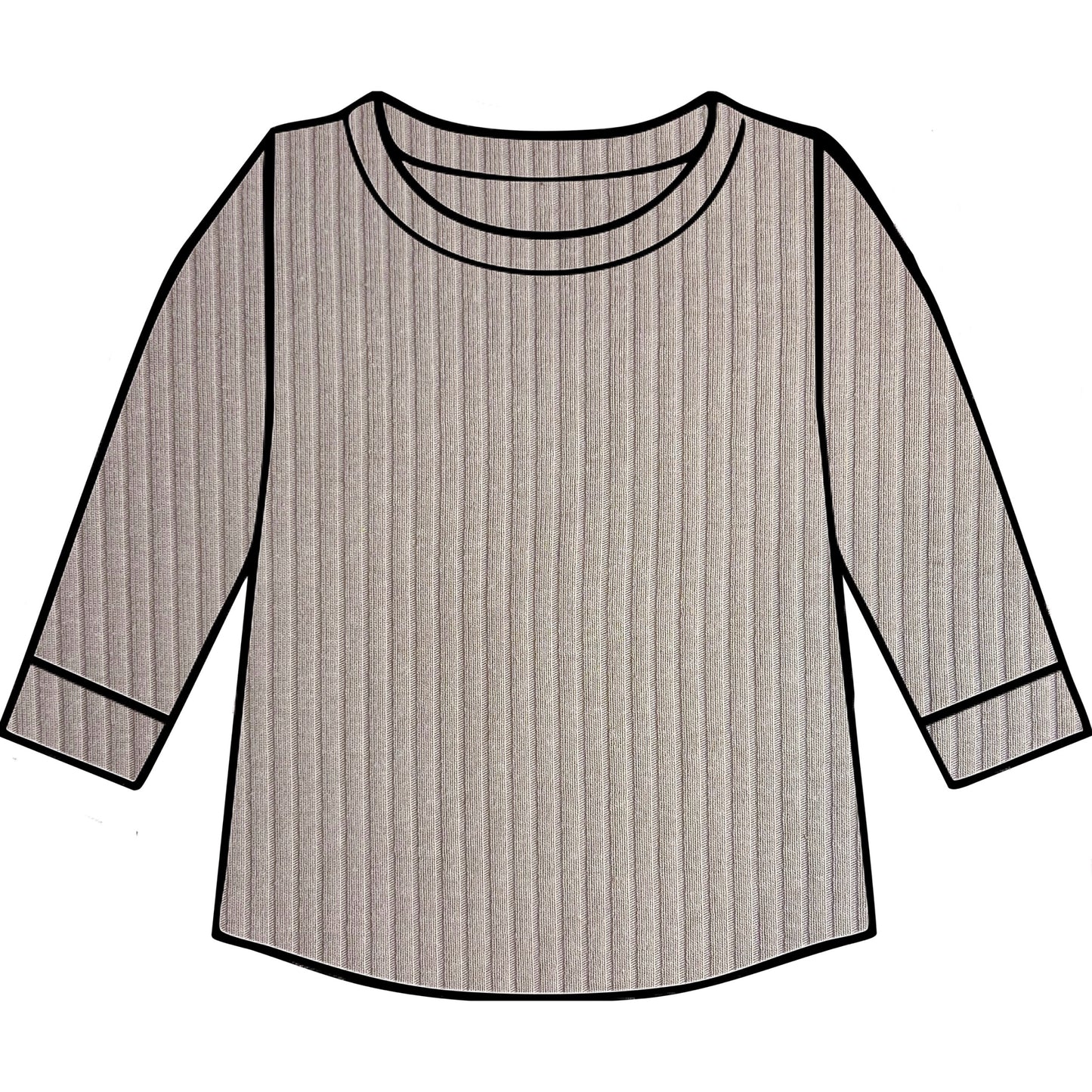 PREORDER Mink Ribbed Top