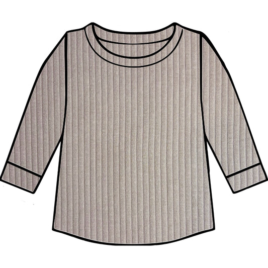 PREORDER Mink Ribbed Top