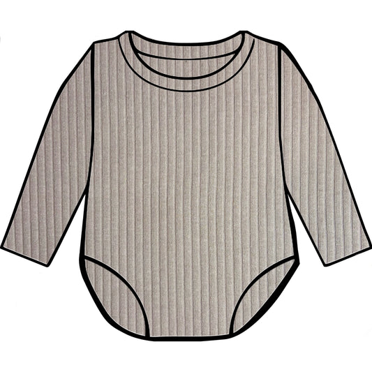 PREORDER Mink Ribbed Bodysuit