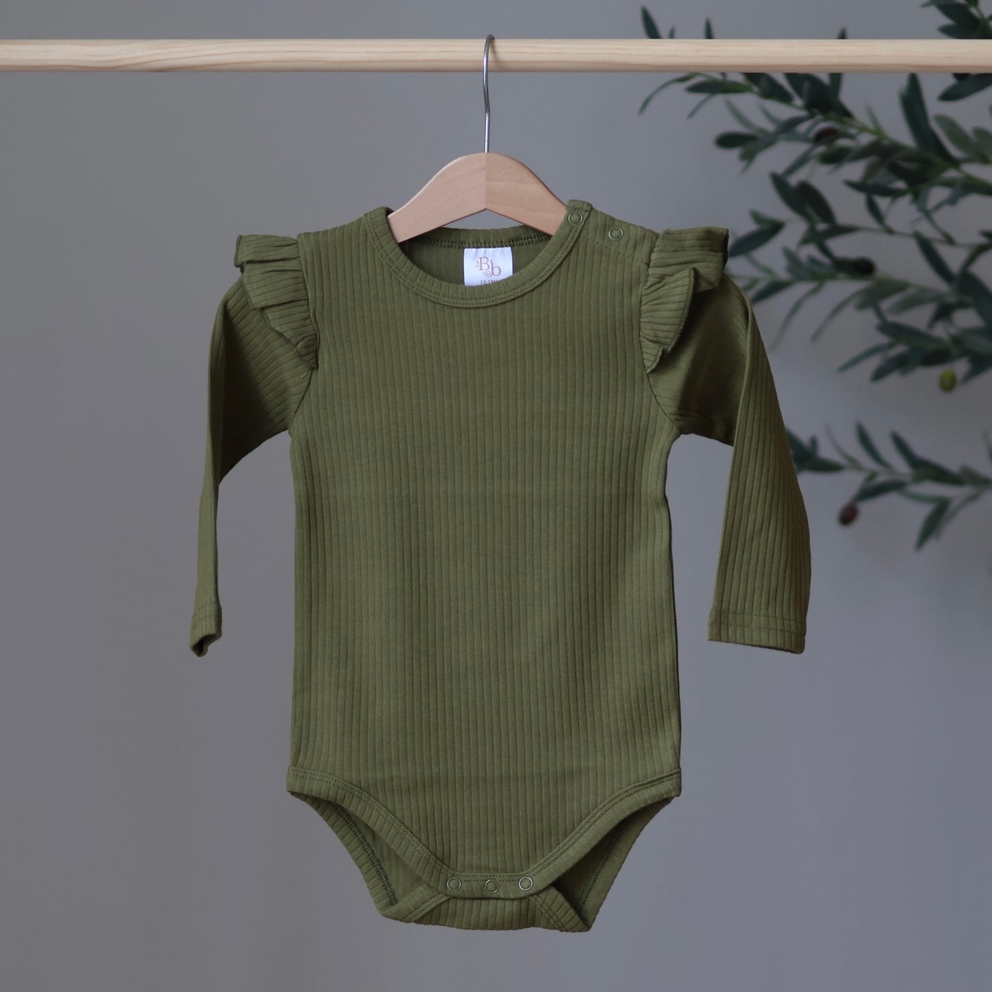 Forest Green Frill Bodysuit