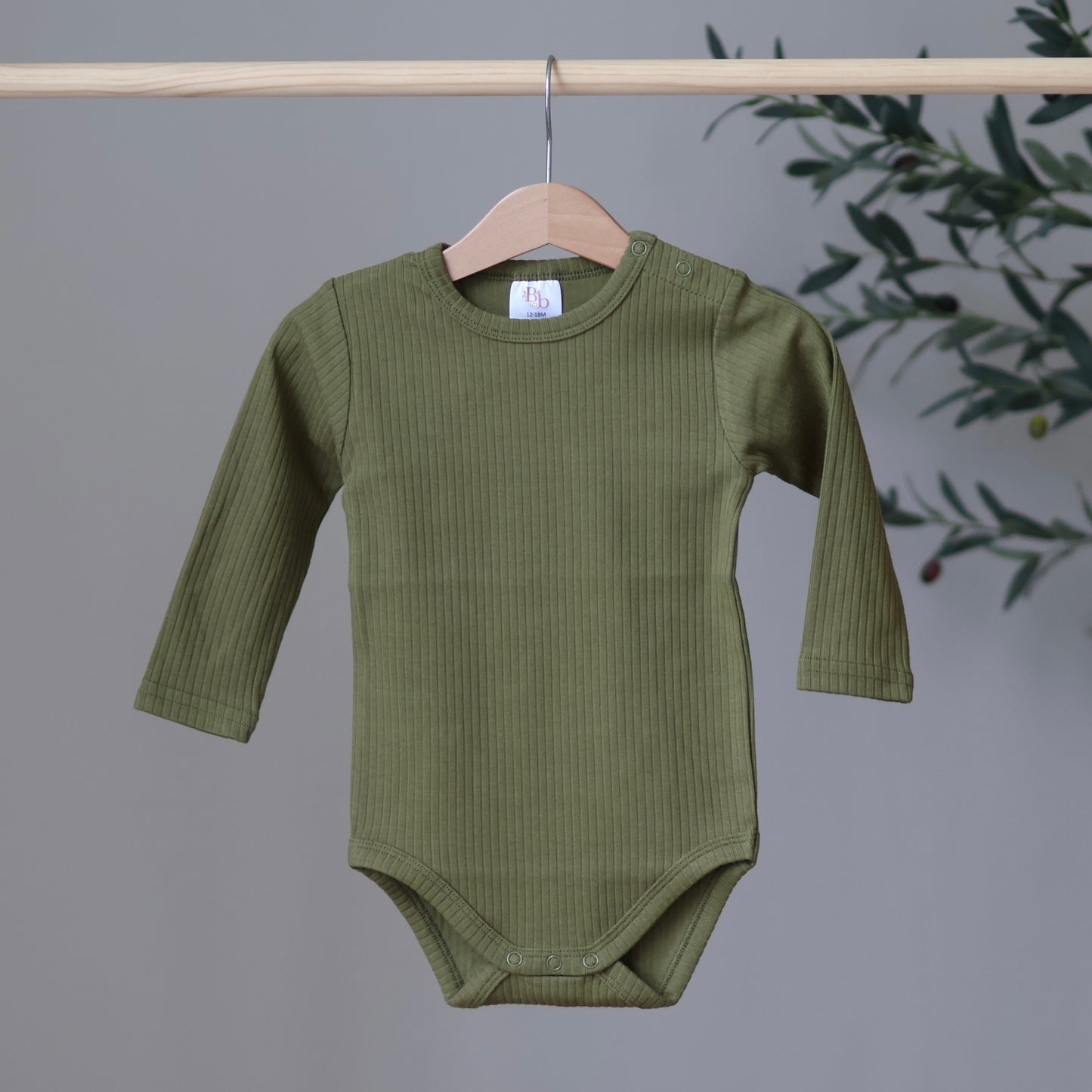 Forest Green Ribbed Bodysuit